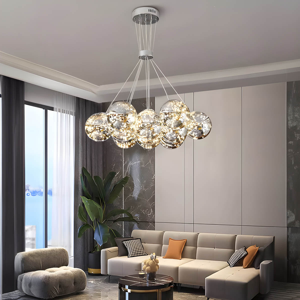 Fenwick Form Glass Chandelier — gallery image 2