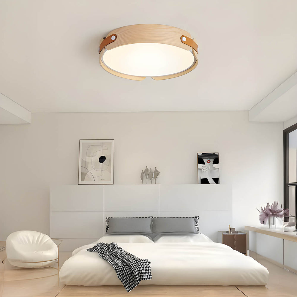 Hollis Grain Wood LED Ceiling Light — gallery image 4