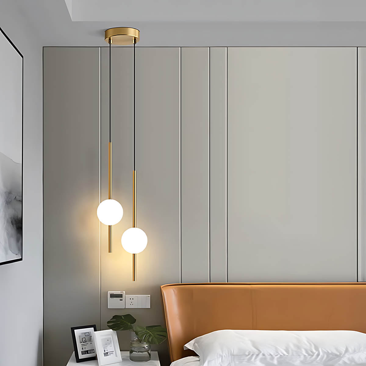 Birch Beam Glass Pendant Light — gallery image 3