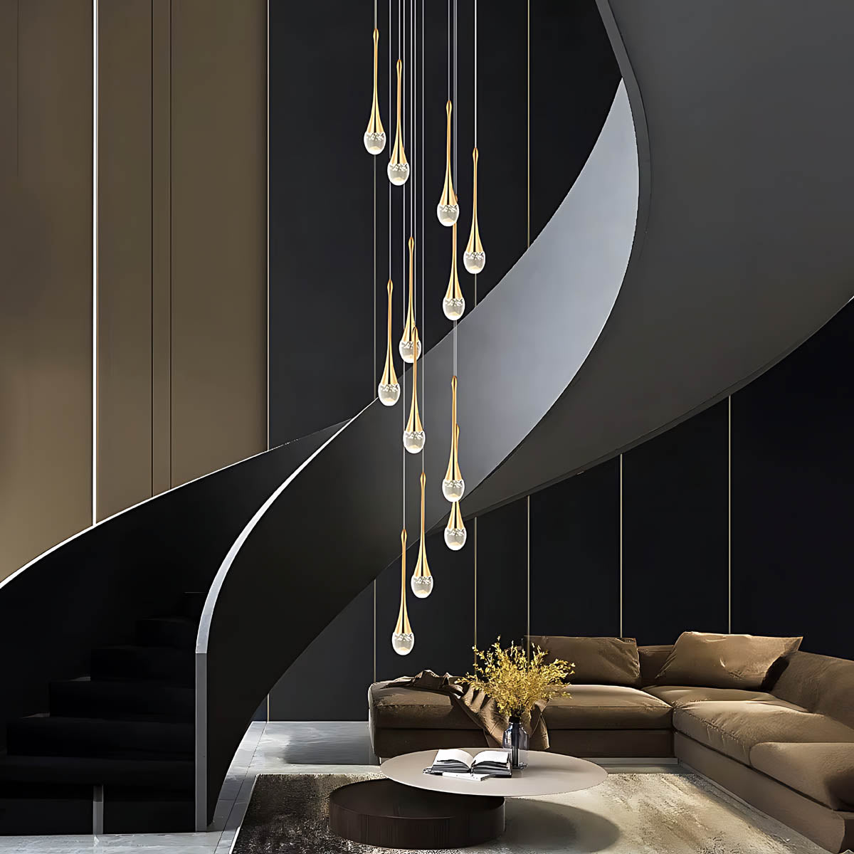 Sequoia Beam Crystal Chandelier — gallery image 2