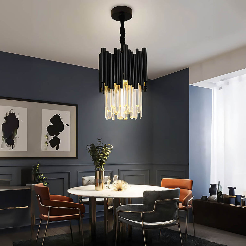 Chestnut Beam Crystal Chandelier — gallery image 4