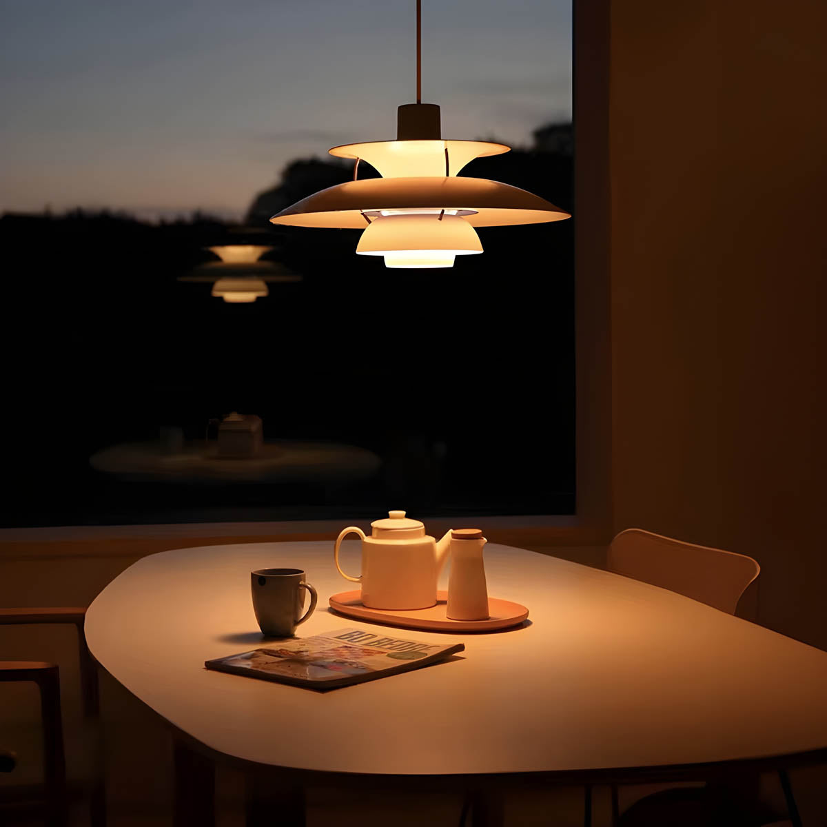 Beechwood Beam Aluminum Pendant Light — gallery image 3