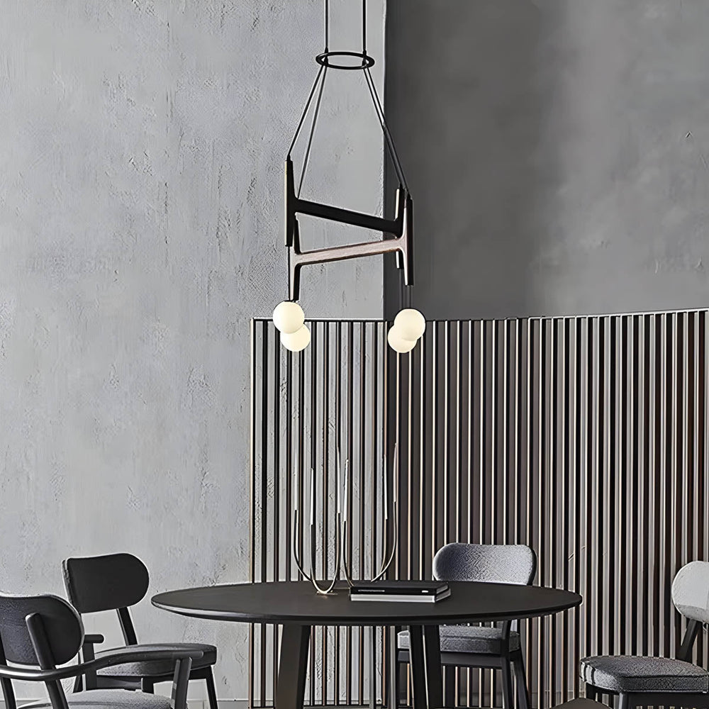 Candelabro de madera con viga Cranford — foto 4