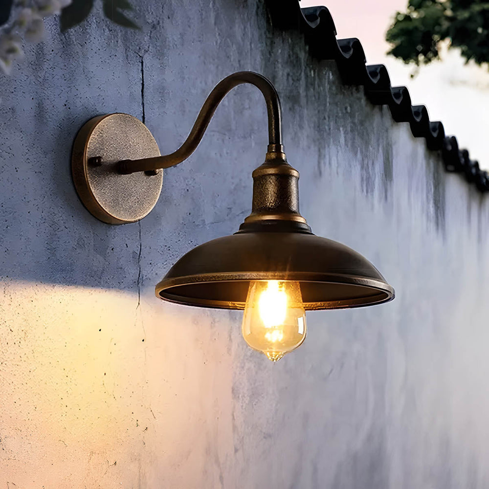 Huckleberry Beam Aluminum Dome Outdoor Wall Light — gallery image 4