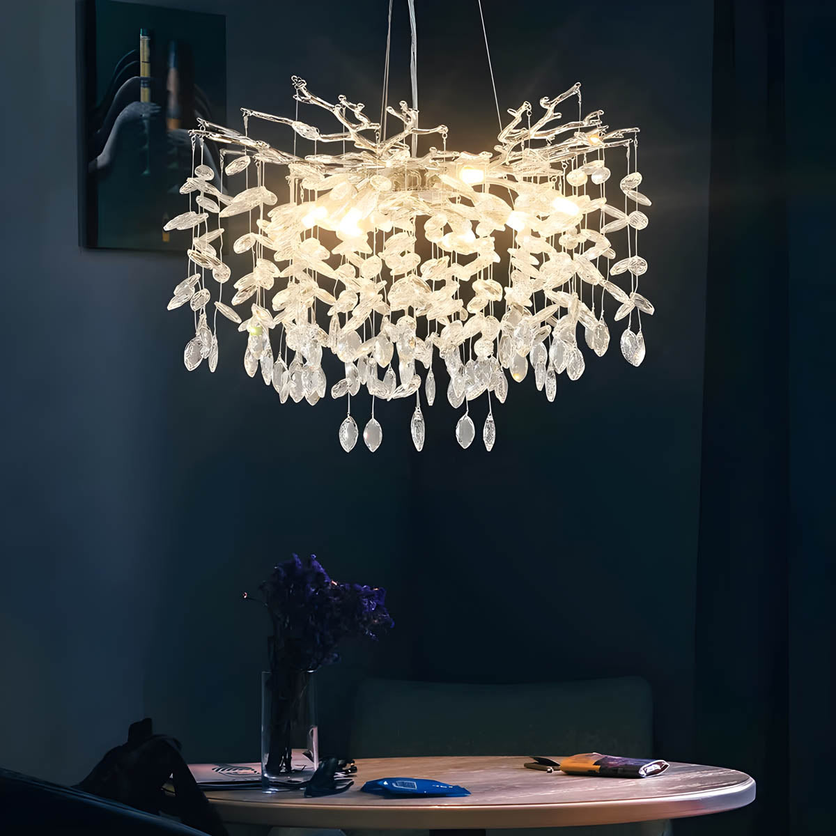 Laurelwood Branch Crystal Branch Chandelier — gallery image 3