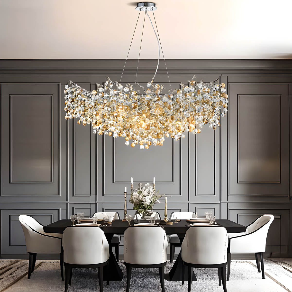 Highwood Branch Crystal Branch Chandelier — gallery image 3