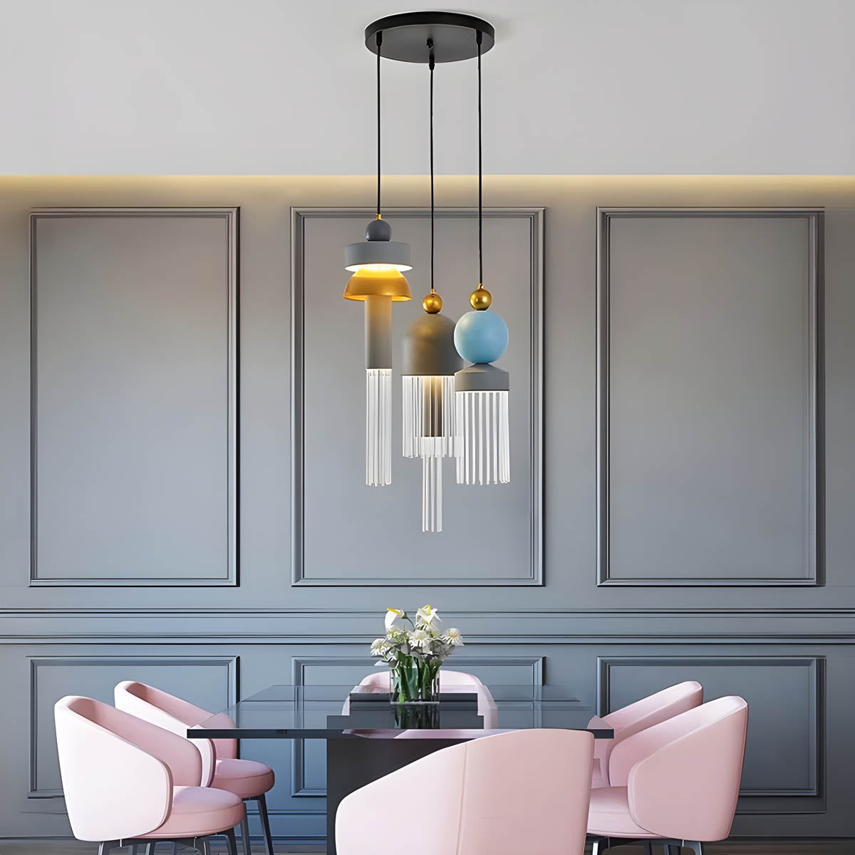 Sherwood Branch Aluminum Chandelier — gallery image 3