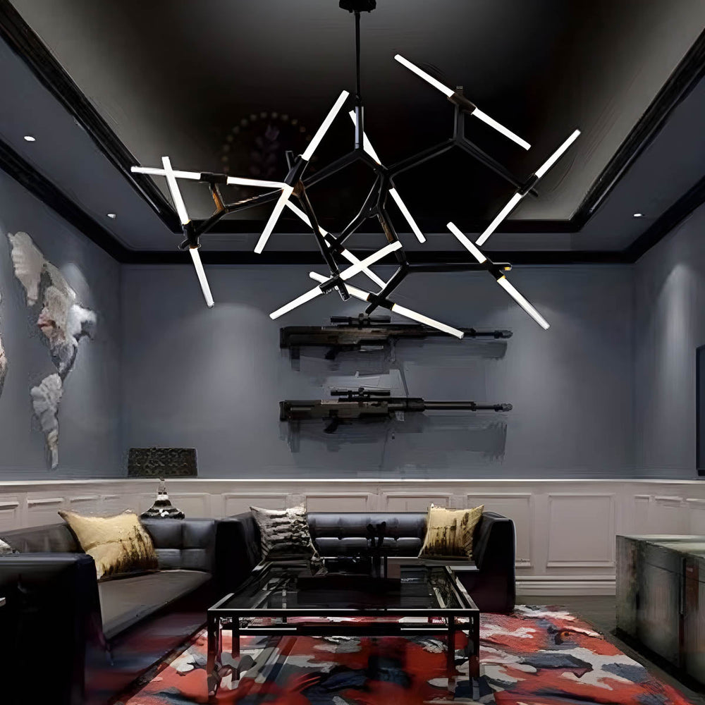 Hollis Drop Glass Linear Chandelier — gallery image 4