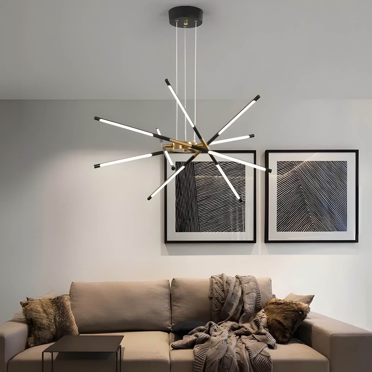 Rowan Drop Acrylic Chandelier — gallery image 2