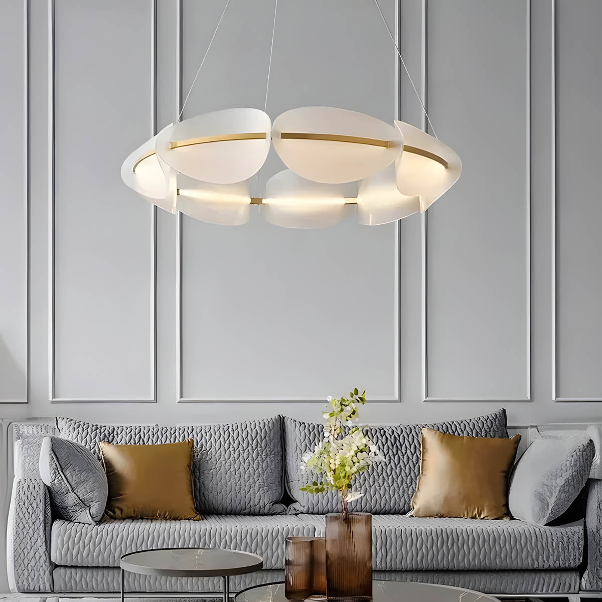 Hawthorn Drop Acrylic Chandelier — gallery image 2