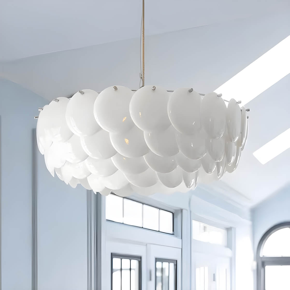 Wren Drop Ceramic Chandelier — gallery image 2