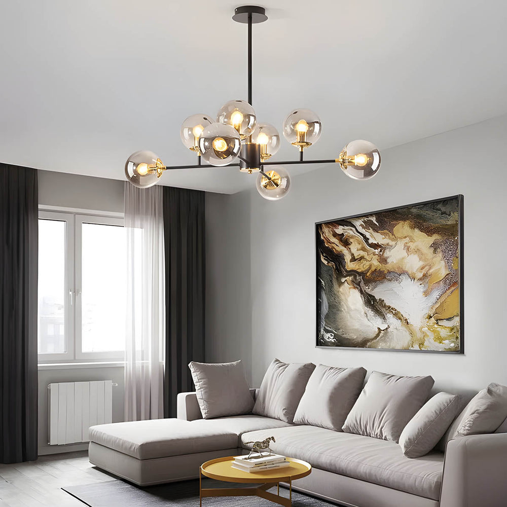 Lindenwood Drop Glass Globe Chandelier — gallery image 4