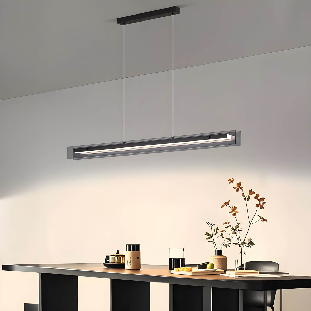 Thornfield Drop Acrylic Linear Pendant Light — gallery image 2