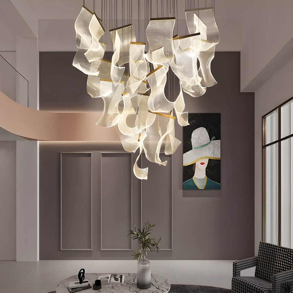 Laurelwood Drop Stainless Steel Chandelier — gallery image 4