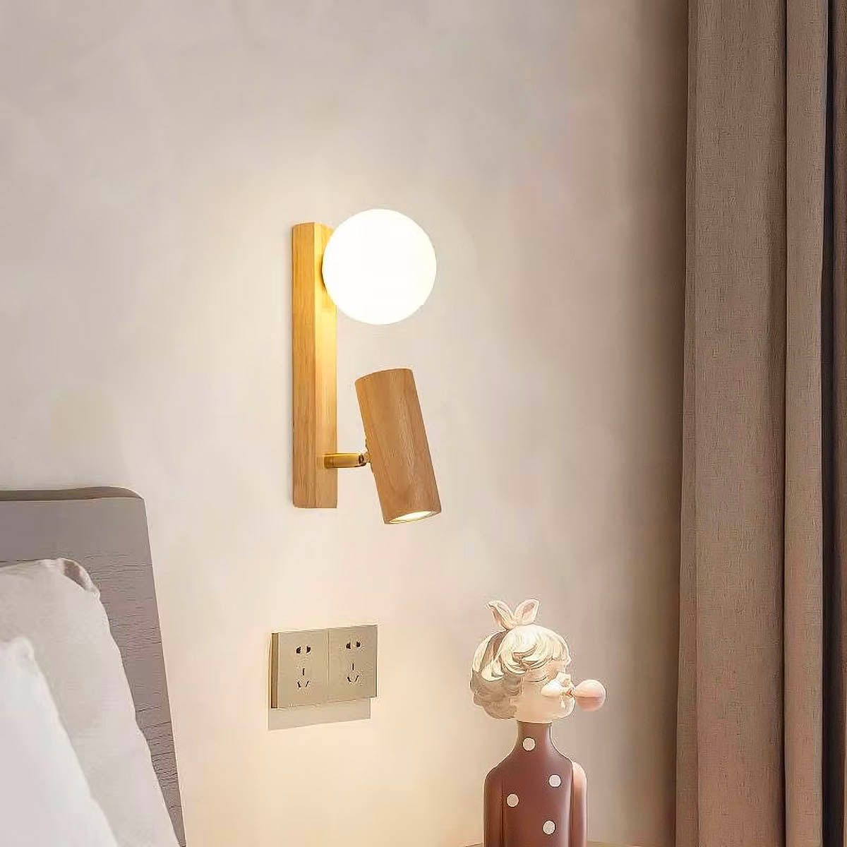 Kingsley Drop Wood Wall Sconce — gallery image 3