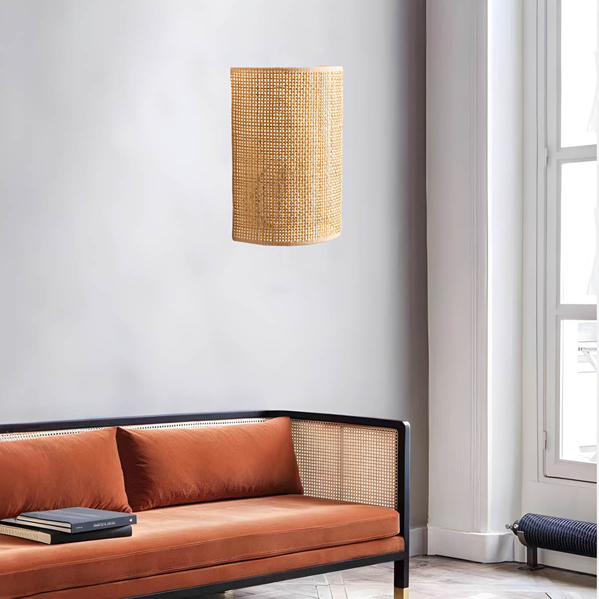 Fielding Drop Rattan Wall Sconce — gallery image 3