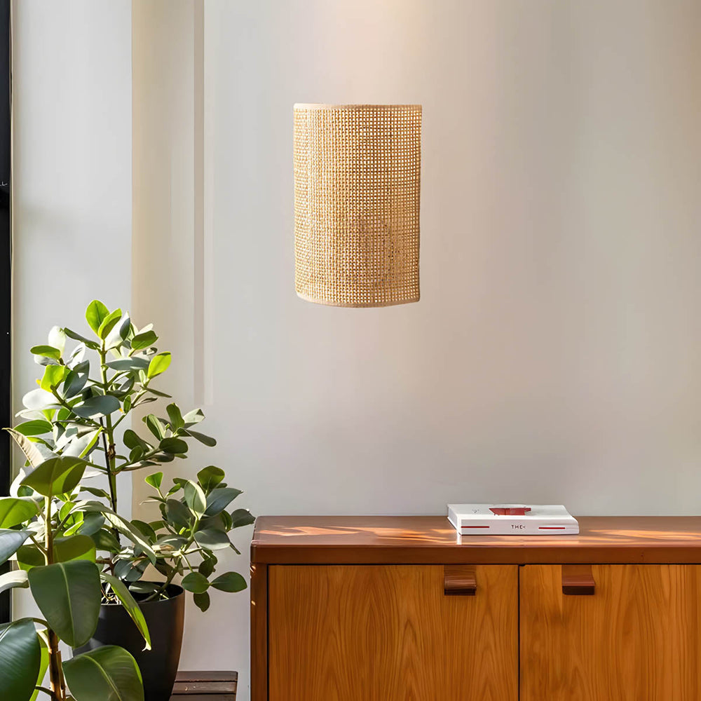 Fielding Drop Rattan Wall Sconce — gallery image 4