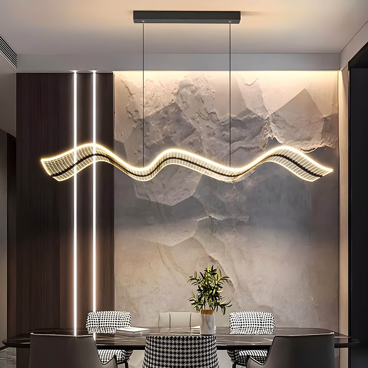 Hartley Drop Aluminum Linear Pendant Light — gallery image 3