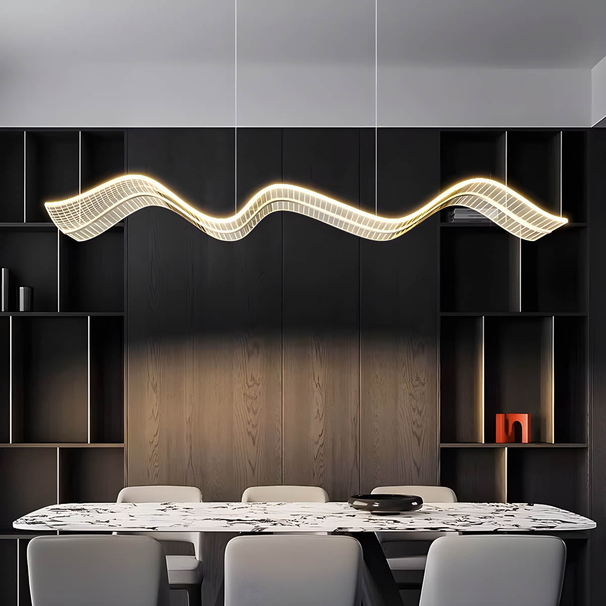 Hartley Drop Aluminum Linear Pendant Light — gallery image 2