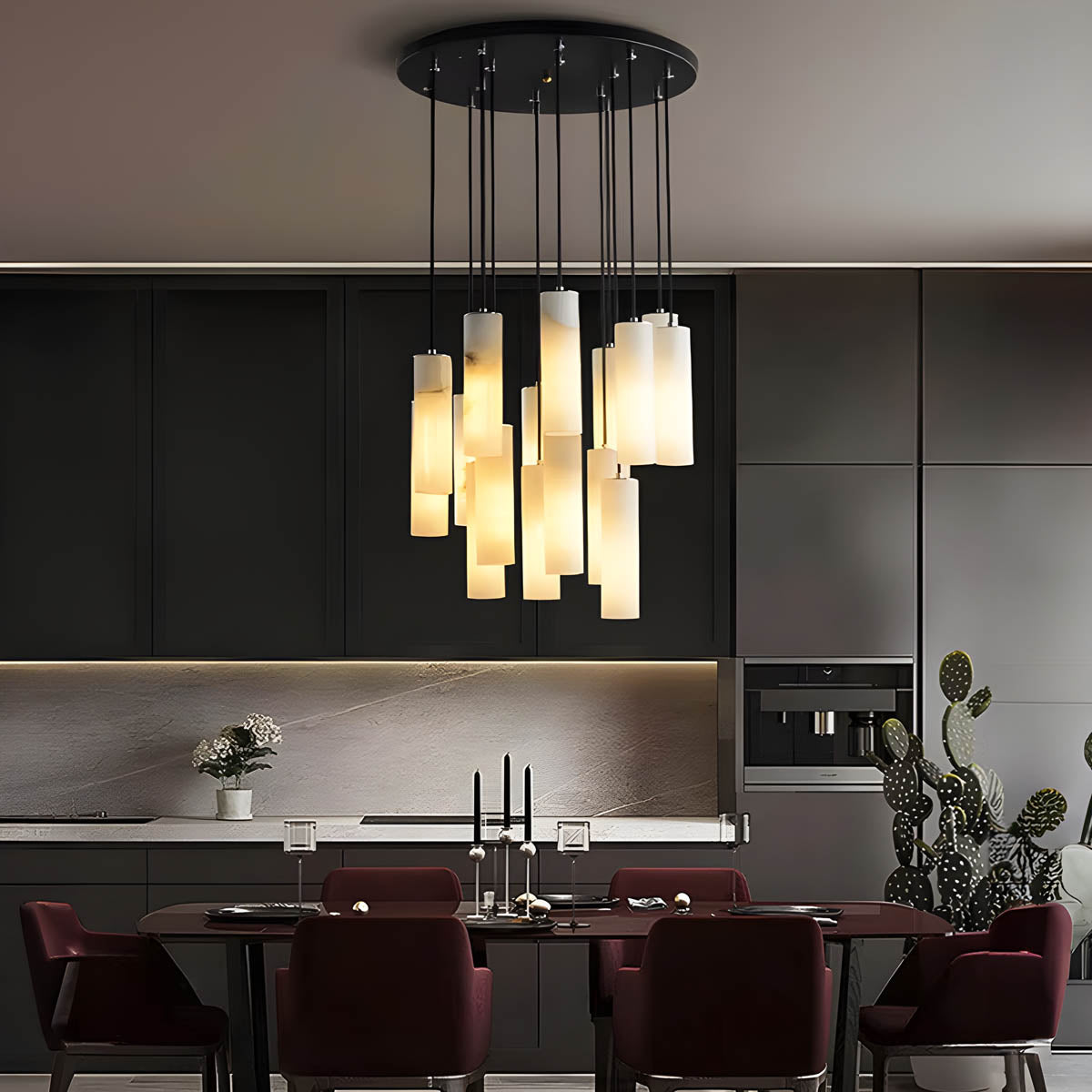 Willoughby Drop Marble Chandelier — gallery image 3