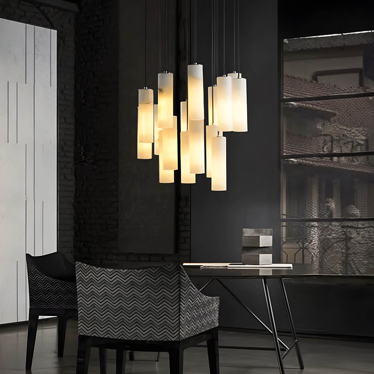 Willoughby Drop Marble Chandelier — gallery image 2