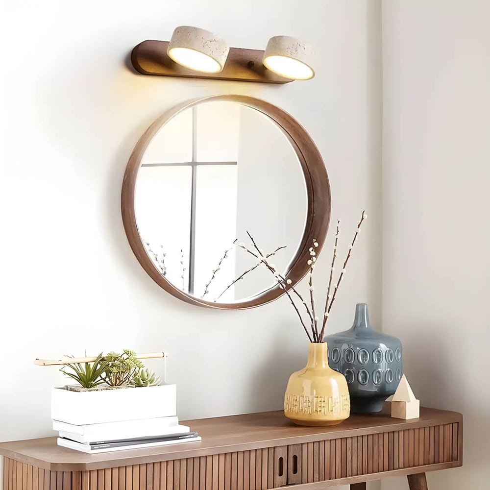 Greystone Drop Travertine Wall Sconce — gallery image 4