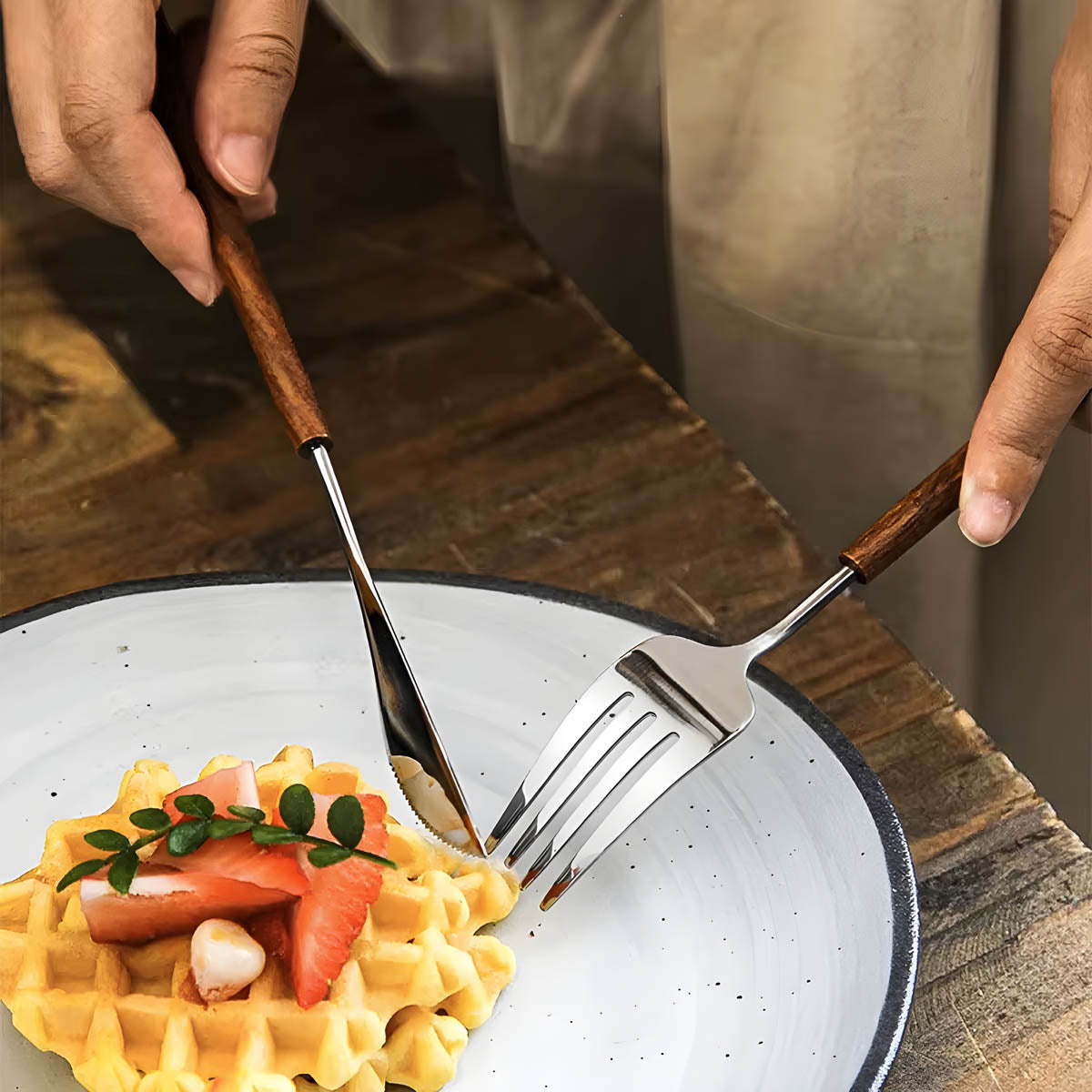 Blackthorn Drop Stainless Steel Flatware Set — gallery image 3
