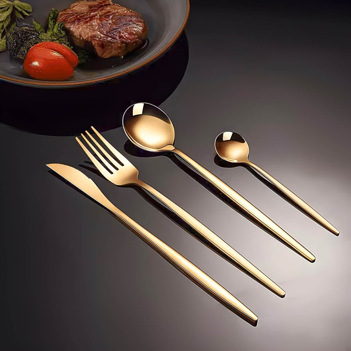 Tilden Curve Stainless Steel Flatware Set — gallery image 3
