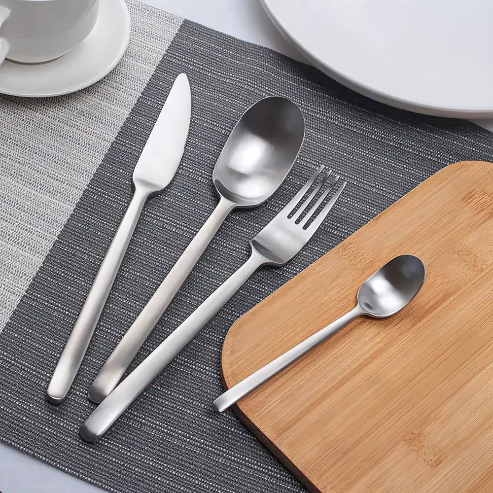 Hazel Curve Stainless Steel Flatware Set — gallery image 4