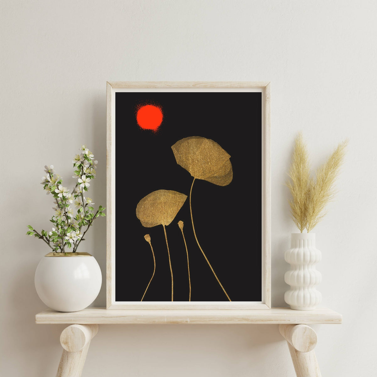 Wickham Curve Poppy Wall Art Print — gallery image 2