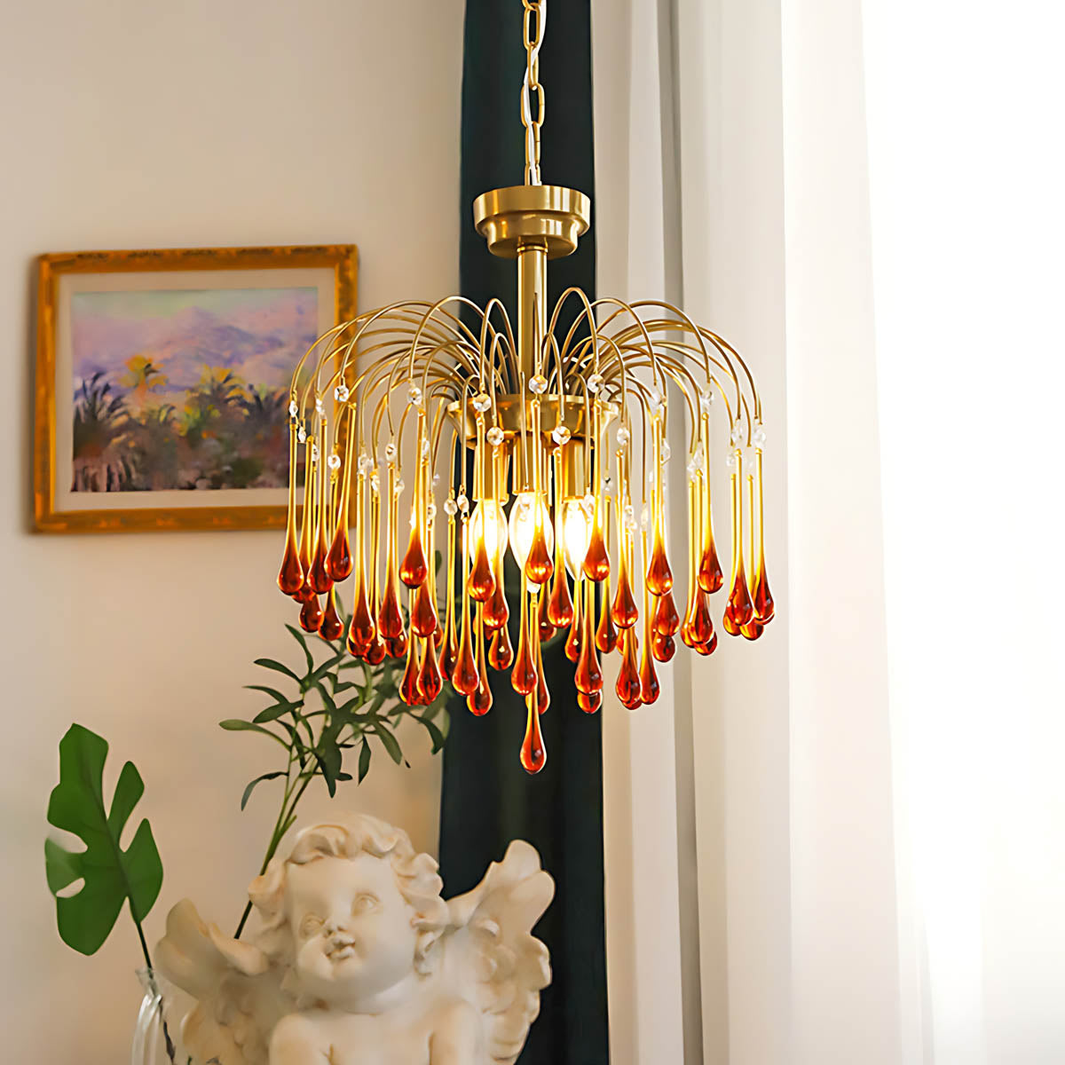 Hawick Axis Crystal Arched Chandelier — gallery image 2