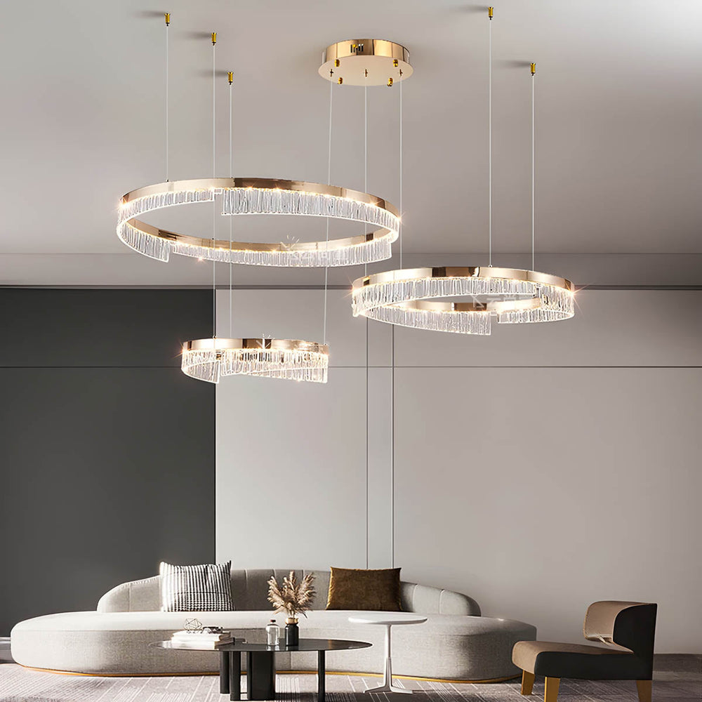 Brookfield Axis Aluminum Ring Chandelier — gallery image 4