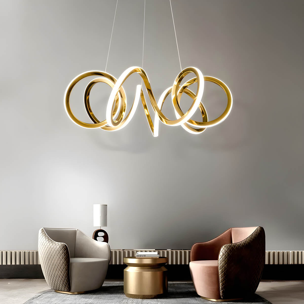 Mapledale Axis Stainless Steel Chandelier — gallery image 2
