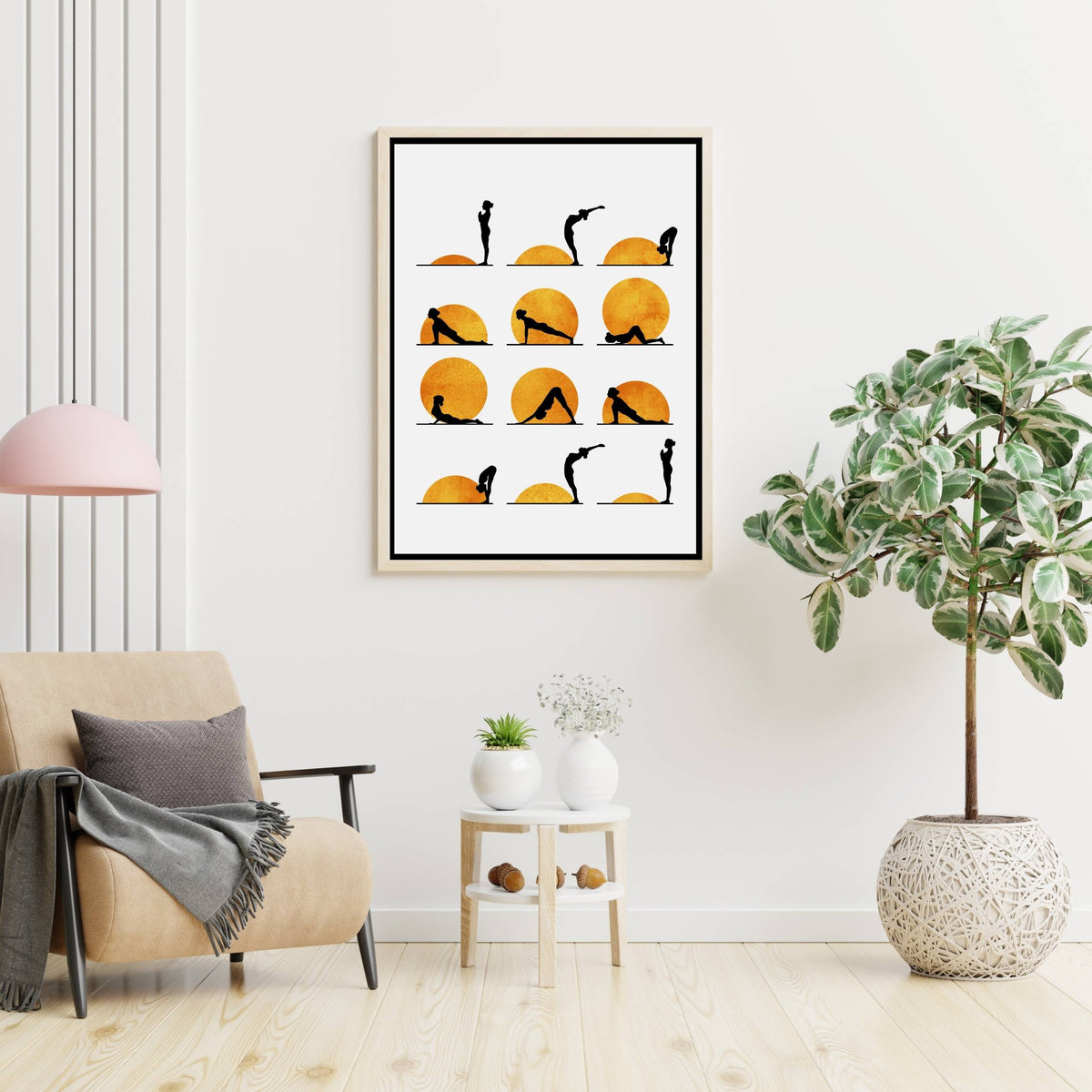 Waverley Curve Sun Canvas Wall Art — gallery image 2