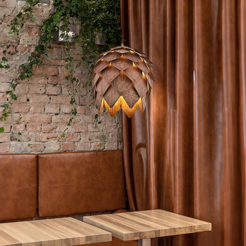 Juniper Loop Wood Petal Pendant Light — gallery image 4