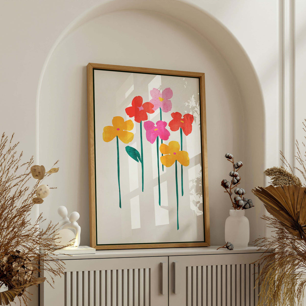 Eversley Curve Floral Canvas Wall Art — gallery image 2