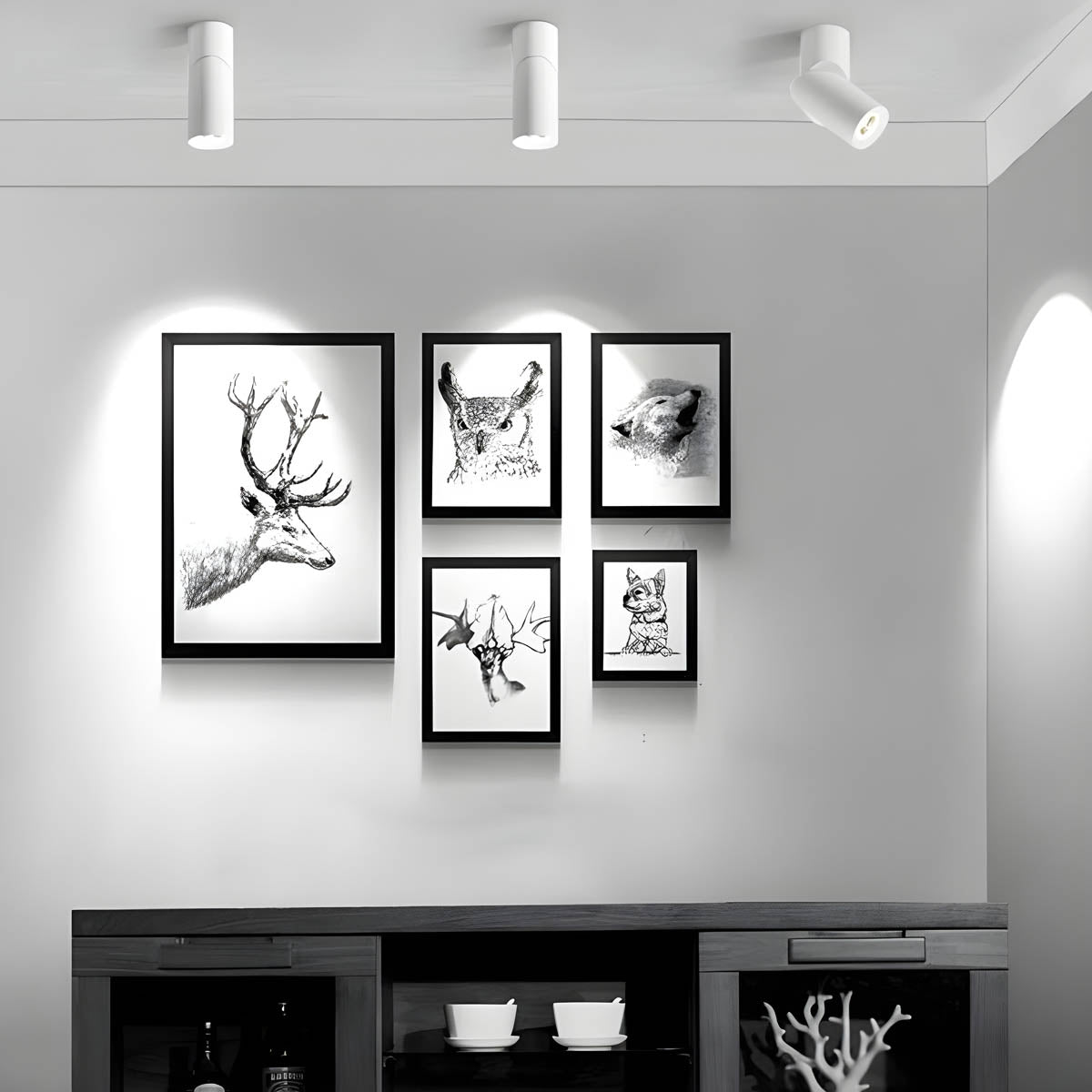 Beechwood Loop Aluminum Ceiling Light — gallery image 2