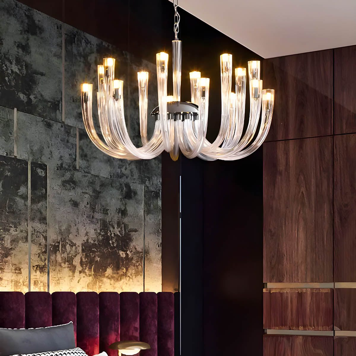 Mossley Loop Glass Chandelier — gallery image 3