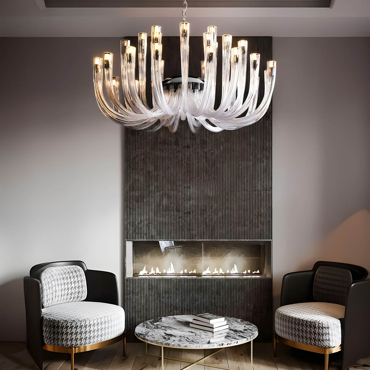 Mossley Loop Glass Chandelier — gallery image 2