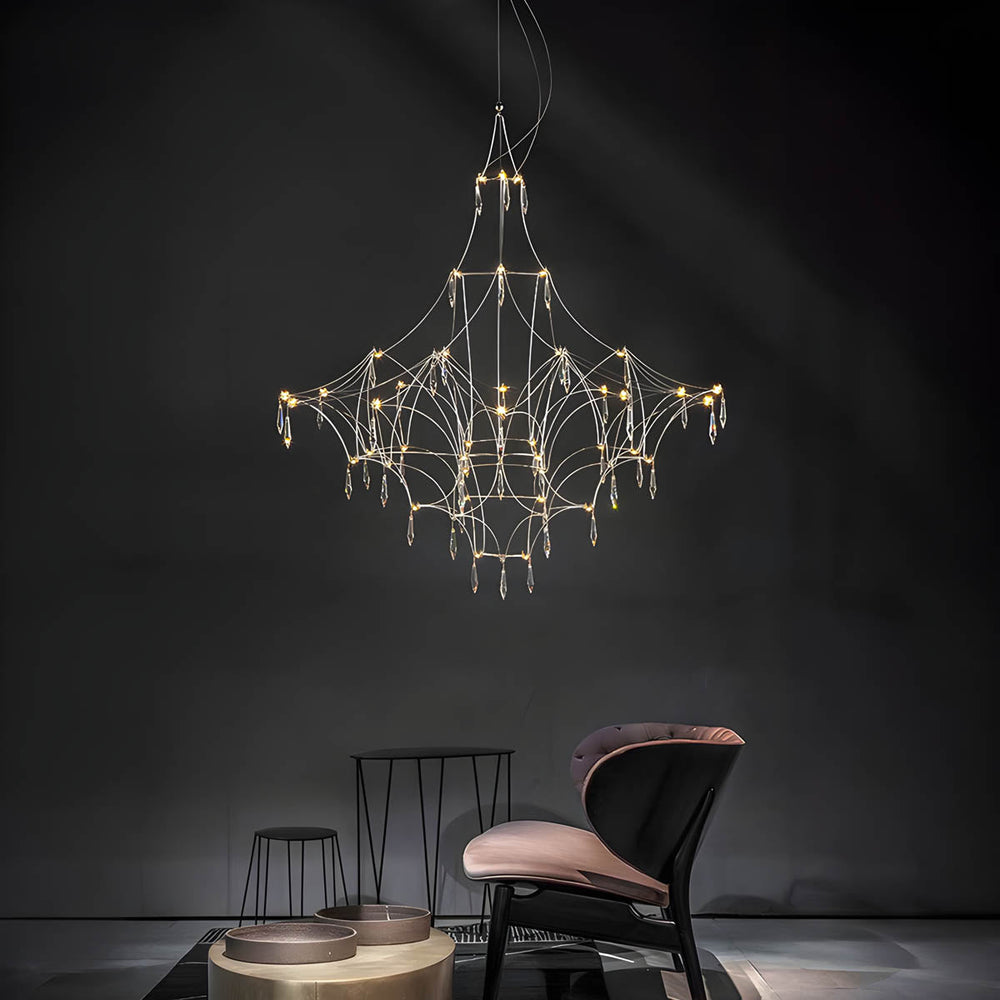 Rosewood Loop Crystal Chandelier — gallery image 4