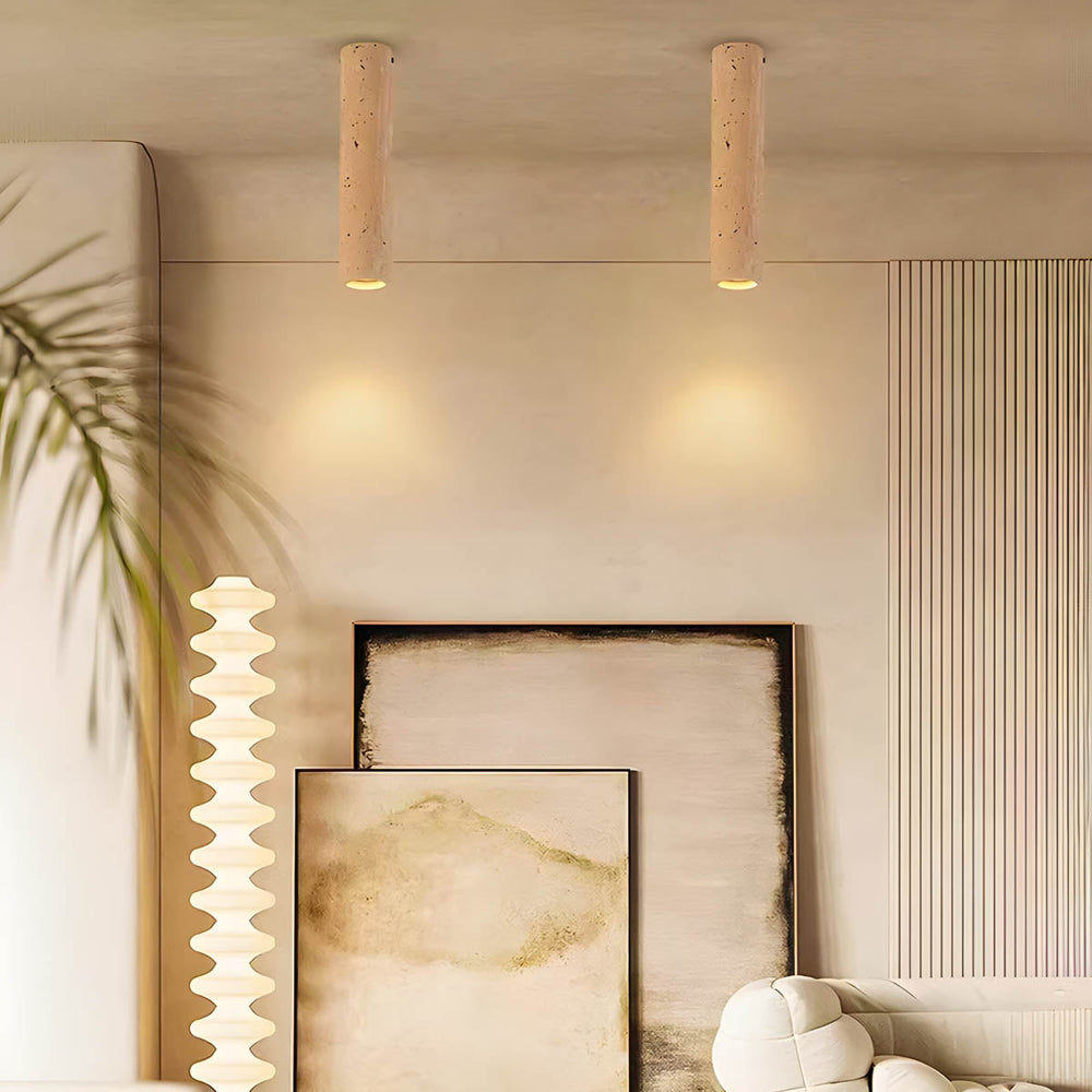 Willoughby Loop Travertine Ceiling Light — gallery image 4