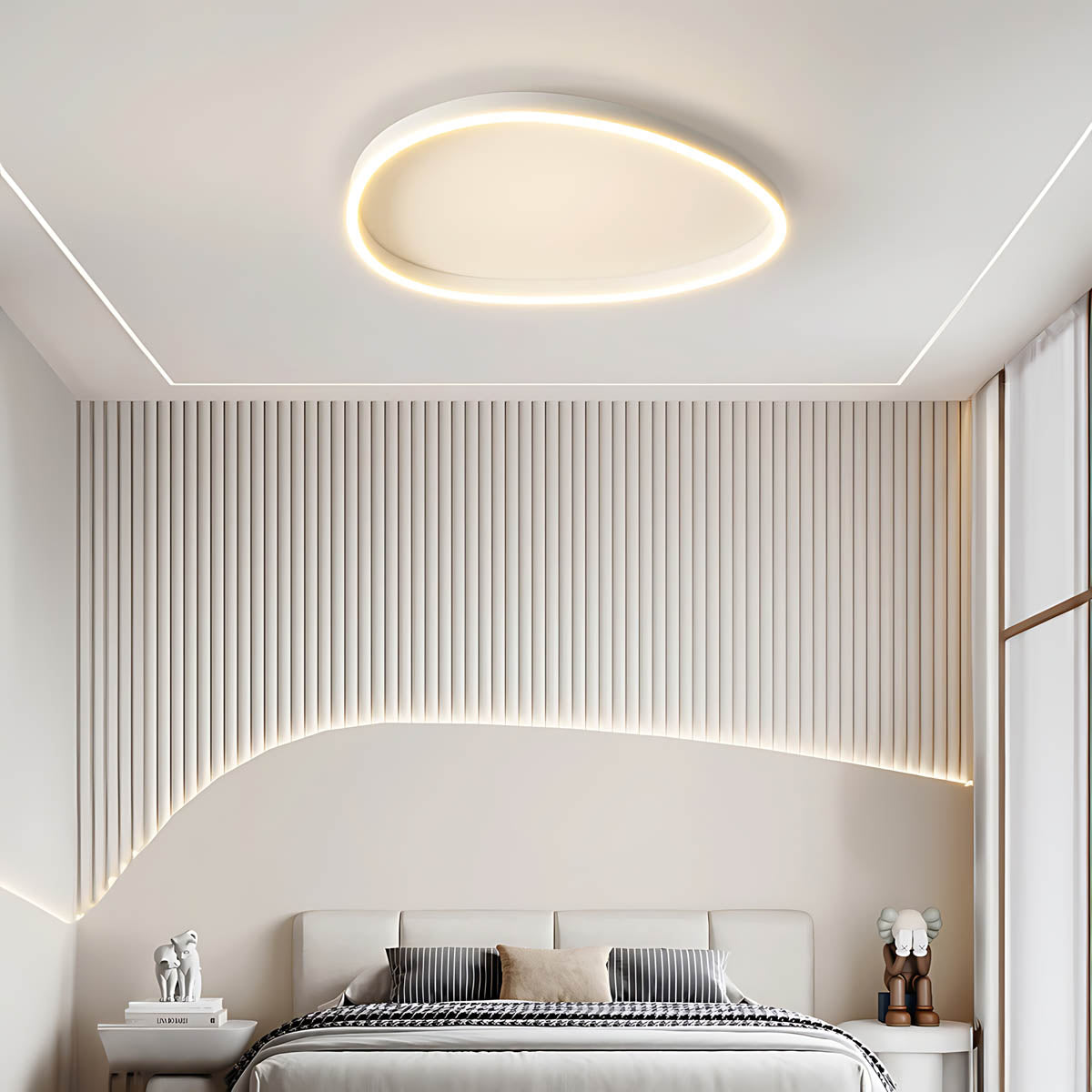 Elmsford Loop Aluminum Pebble Ceiling Light — gallery image 2