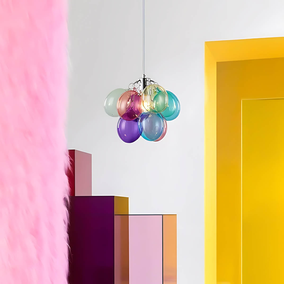 Whitmore Loop Glass Linear Chandelier — gallery image 3
