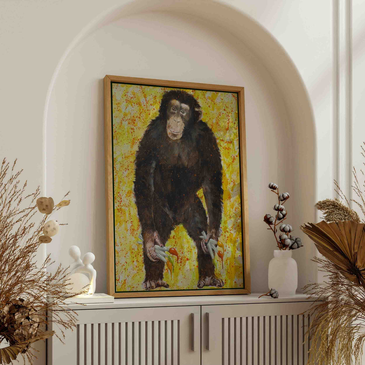 Cranford Axis Monkey Canvas Wall Art — gallery image 2