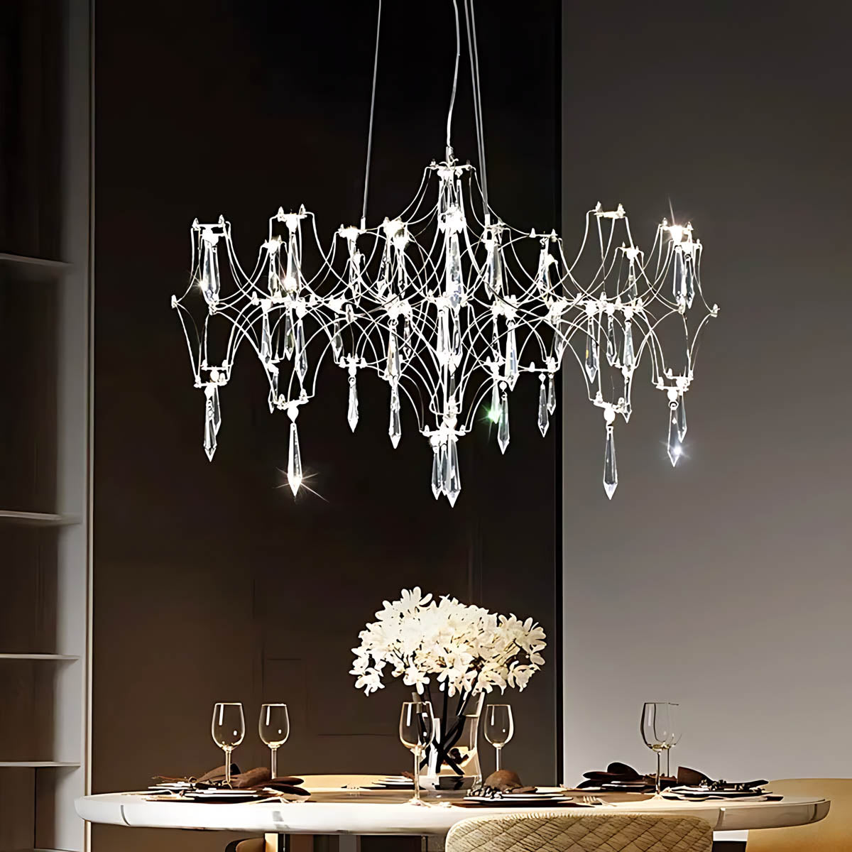 Waverley Frame Crystal Chandelier — gallery image 3