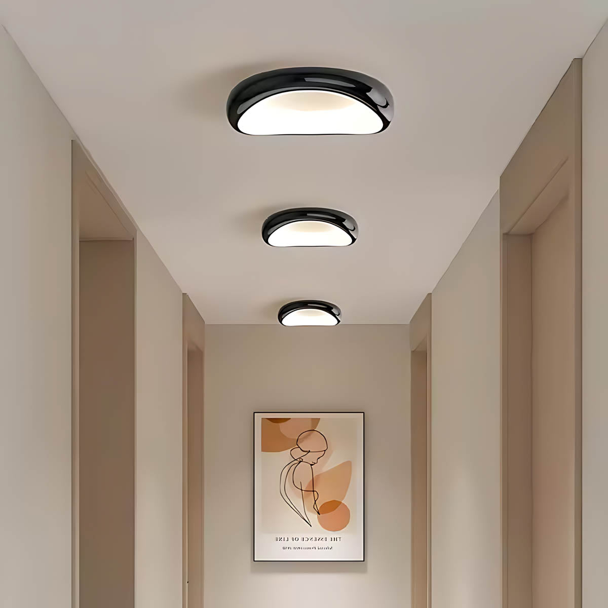 Bayberry Frame Acrylic Pebble Ceiling Light — gallery image 2