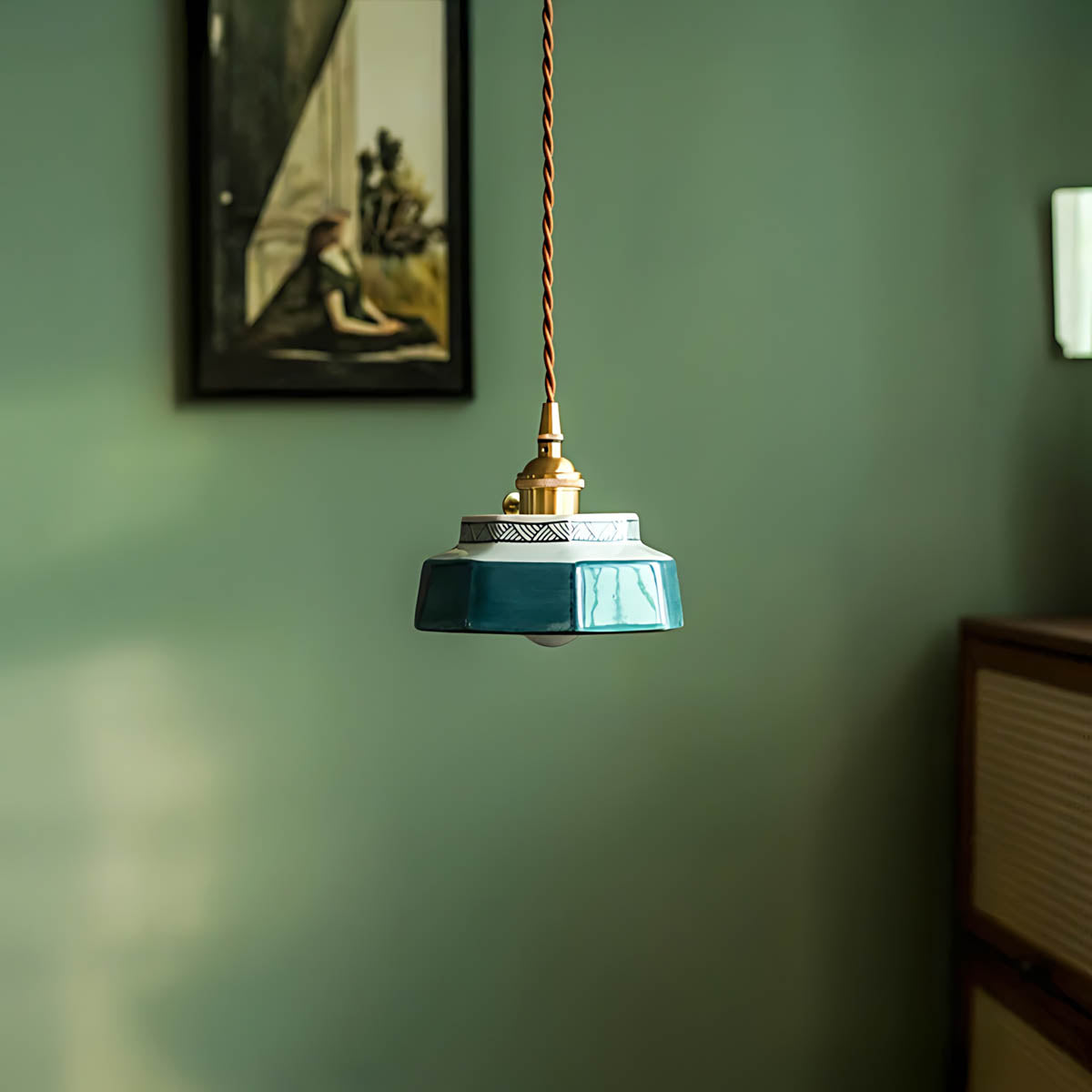 Mapledale Frame Ceramic Pendant Light — gallery image 3