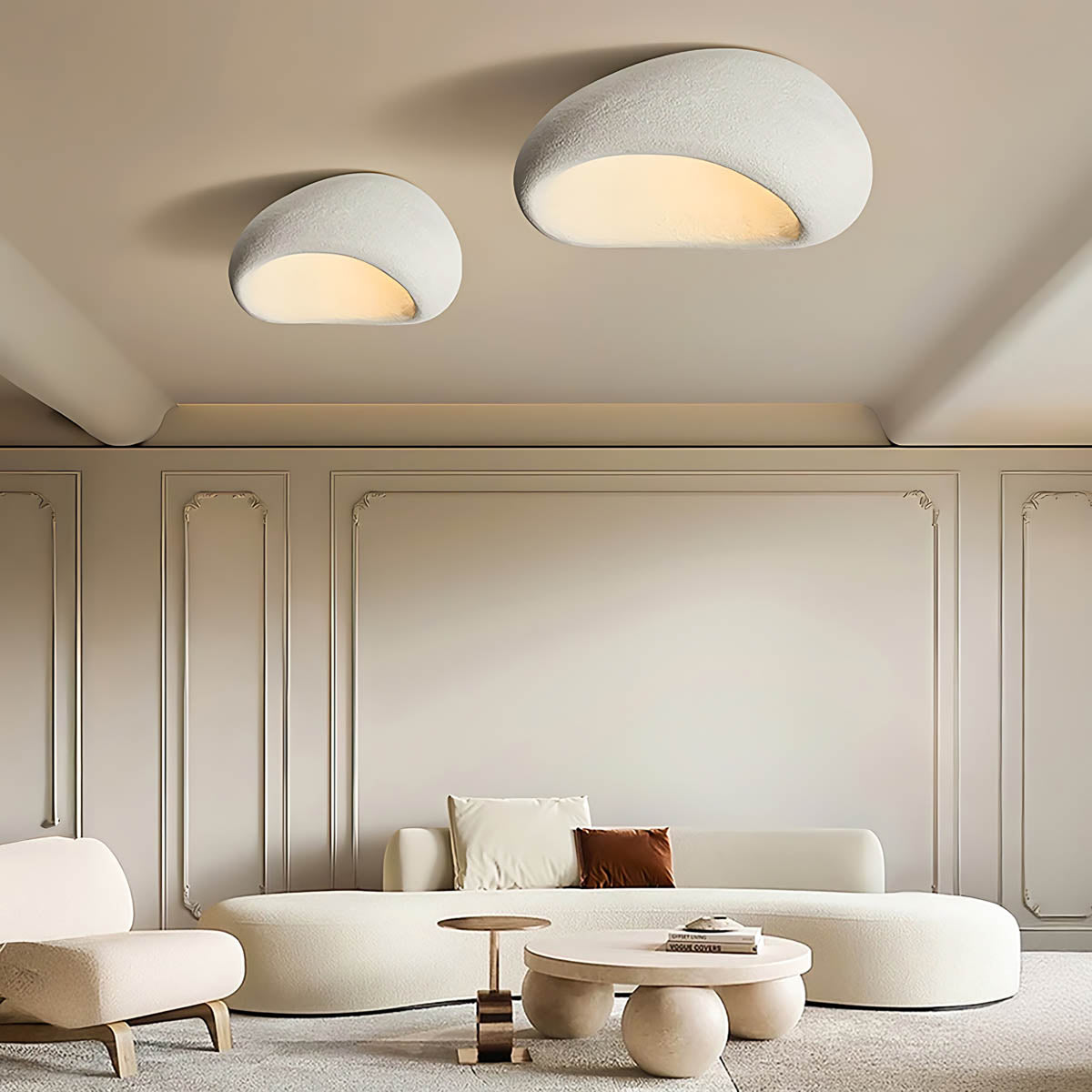 Hawthorn Vessel Resin Pebble Ceiling Light — photo 2