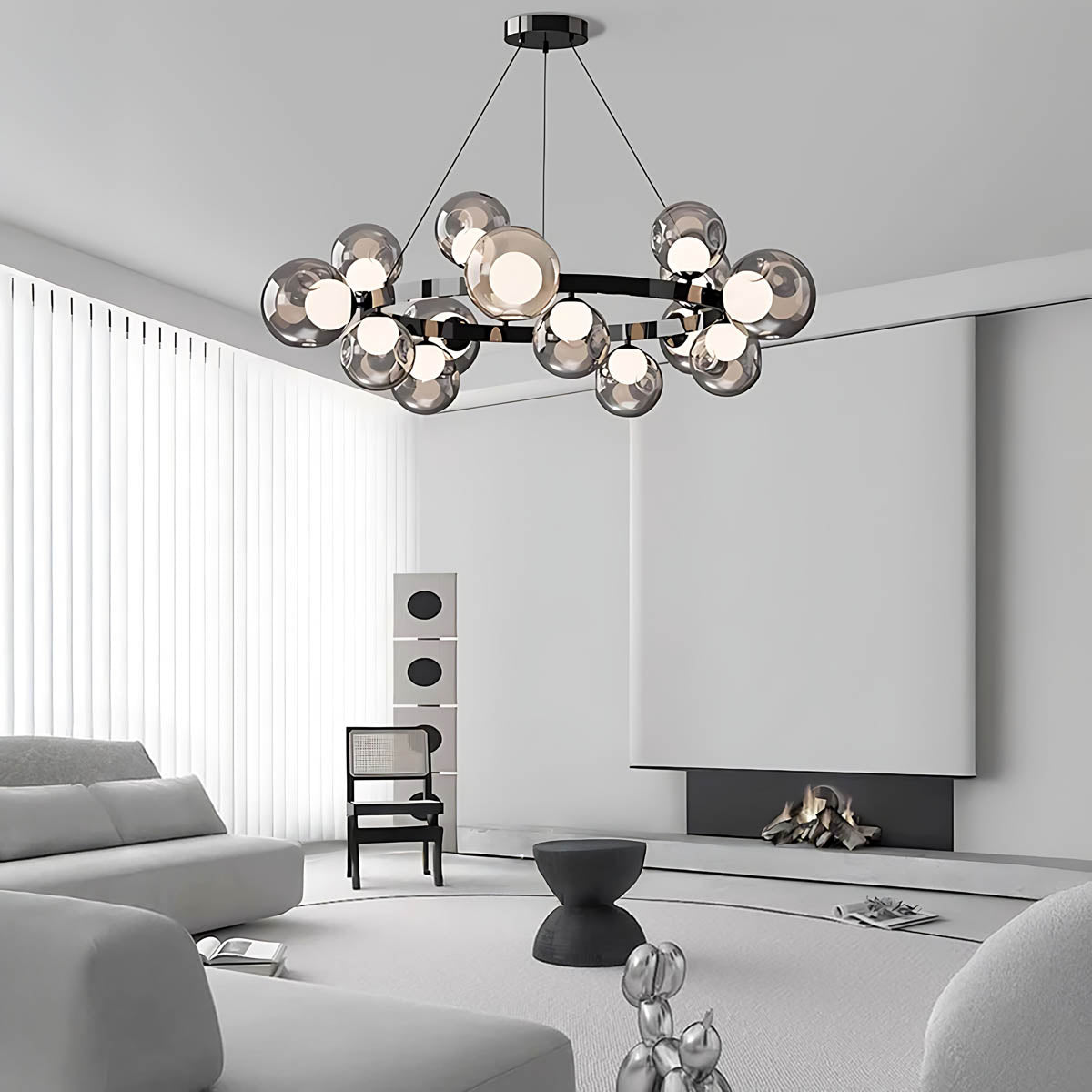 Bayberry Vessel Glass Ring Chandelier — gallery image 3