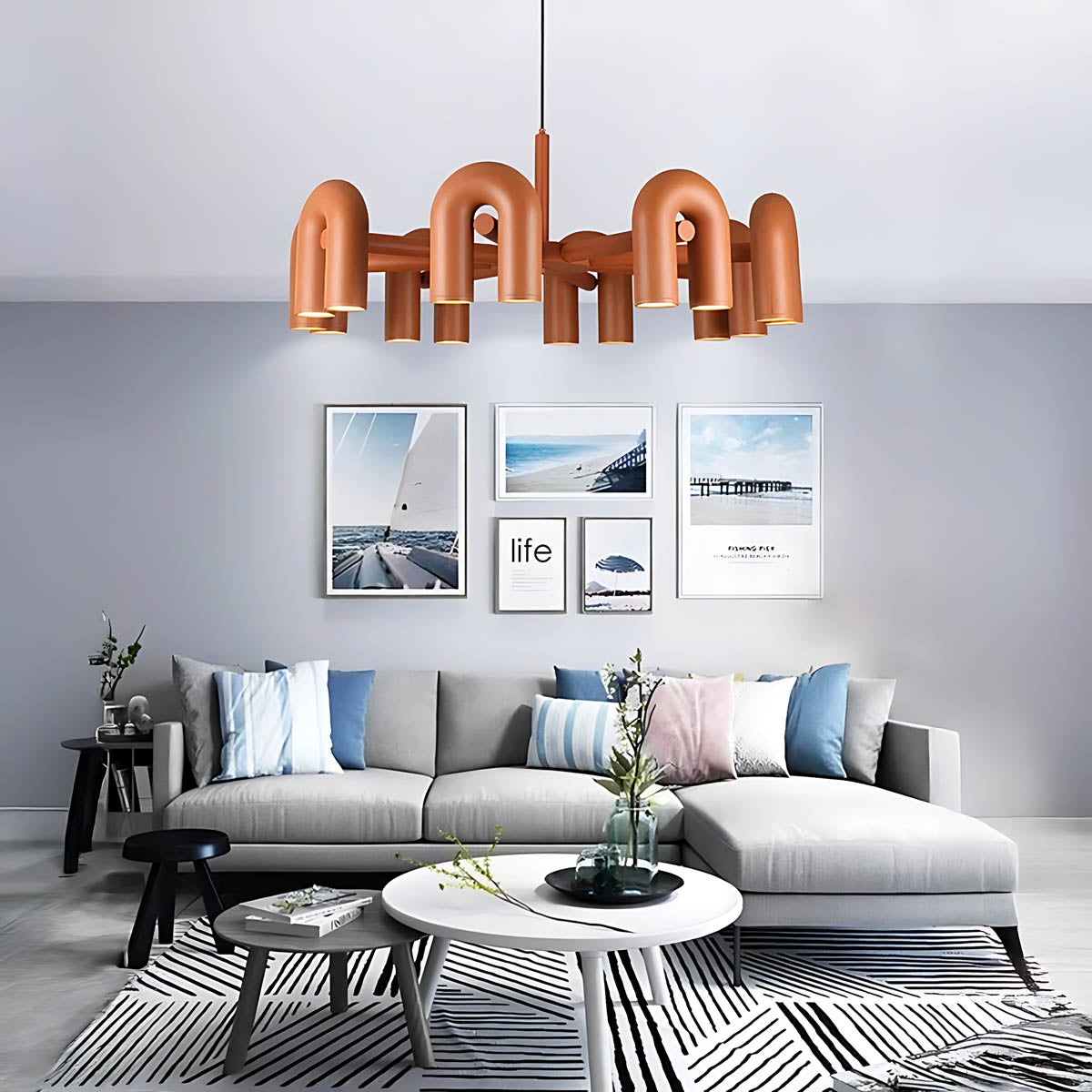 Eversley Vessel Resin Linear Chandelier — gallery image 2